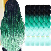 En stock, prix de gros bas, 120 couleurs, cheveux synthétiques Yaki en vrac pour extensions de cheveux tressés, haute qualité, 24 pouces, 100g