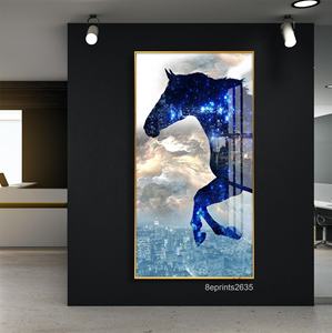 Décoration murale moderne en résine, Extra Large, 1 pièce, décor artistique, moderne, en porcelaine, <span class=keywords><strong>cheval</strong></span>, <span class=keywords><strong>peinture</strong></span> sur <span class=keywords><strong>acrylique</strong></span> - Product Image 3