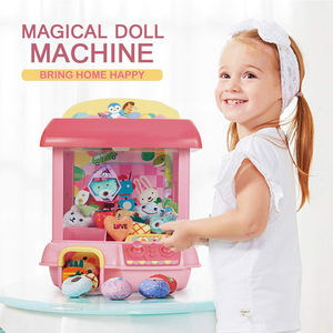 Machine à griffes de poupée de vente chaude de haute qualité pour enfant avec câble USB, 6 poupées, sons et lumières réglables (rose) garçon ou fille - Product Image 2