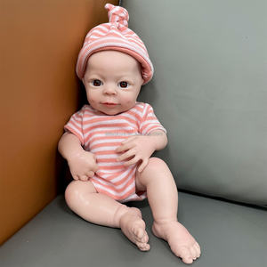 Muñeco Bebé <span class=keywords><strong>Reborn</strong></span> de Silicona Sólida de Cuerpo Completo de 33 cm, <span class=keywords><strong>Realista</strong></span>, <span class=keywords><strong>Muy</strong></span> Suave, con Tacto Real, Color de Piel, Muñeco de Moda, Juguete Artístico - Product Image 4