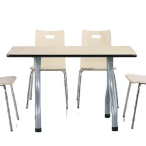 Tasarım restoran masa sandalyeler proje seti paslanmaz çelik mobilya büyük boy Bentwood yemek masası ve sandalyeler