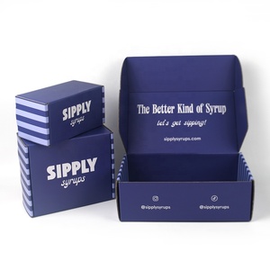 Caja de Cartón Corrugado Impresa a Todo Color Personalizada, Caja de Embalaje Plegable Tipo E para Botellas de <span class=keywords><strong>Jarabe</strong></span>, Logotipo y Tamaño Personalizados - Product Image 2
