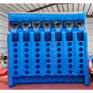 Jeu de tir de basket-ball gonflable à sept joueurs de carnaval avec des cerceaux de basket-ball standard pour la fête - Product Image 2