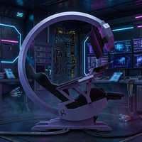 Chaise de cockpit de jeu E-sports avec éclairage LED RGB, vérin à gaz 4 positions, fonction massage, design relevable pour PC gaming à trois moniteurs