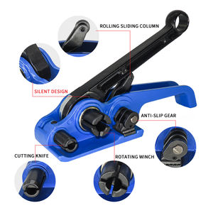 Facile da usare in acciaio silenzioso <span class=keywords><strong>PET</strong></span> reggiatrice manuale tenditore manuale pinze 12-19mm di larghezza imballaggio manuale buona potenza mordente - Product Image 2