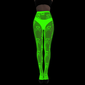 Lencería sexy para <span class=keywords><strong>mujer</strong></span>, <span class=keywords><strong>medias</strong></span> de red luminosas, pantimedias de malla que brillan en la oscuridad, <span class=keywords><strong>medias</strong></span> para araña sexis, serpiente, <span class=keywords><strong>esqueleto</strong></span>, murciélago - Product Image 5
