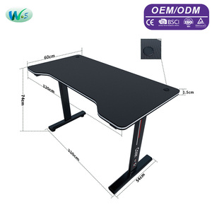 Wholesale Black Gaming Desk Office <strong>Computer</strong> Gaming <strong>Table</strong> Office Desk With Cup Holder WS4074 - Product Image 2