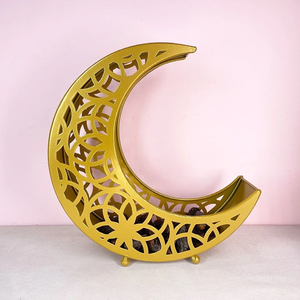 Plateau de service DAMAI Eid Mubarak, plateau de dîner en forme de lune et d'étoile, plateau de service du Ramadan, plateau musulman en forme d'étoile et de lune - Product Image 4
