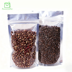 Kantong Plastik PE Custom Clear Front Silver Back Resealable Zipper Nuts dengan Gusset Samping, Model Stand Pouch untuk Kemasan Makanan Ringan dan Permen, Segel 3 Sisi - Product Image 3