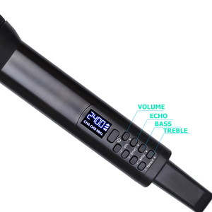 Professional Portable Karaoke Echo Bass 2.4 Ghz <b>Wireless</b> <b>Microphone</b> Rechargeable - Product Image 3