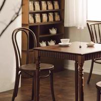 Table à manger vintage de style français en bois massif, table rectangulaire rétro de style américain, table personnalisable, tables et chaises de café
