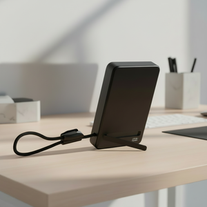 Qi2.2 Certified 25W 10000mAh <span class=keywords><strong>แบ</strong></span><span class=keywords><strong>ต</strong></span>สำรองแม่เหล็กไร้สาย<span class=keywords><strong>แบ</strong></span>บกึ่งแข็ง ชาร์จเร็ว พร้อมสายใน<span class=keywords><strong>ต</strong></span>ัวและขาตั้ง - Product Image 2