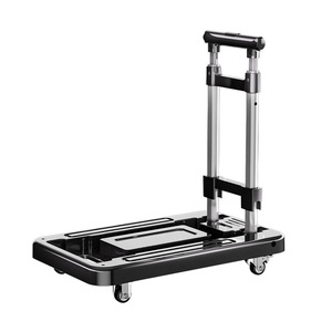 Camping <b>Cart</b> <b>Foldable</b> Portable Telescopic Trolley 100kg Load Capacity Four-Wheel PP Material Storage Outdoor Use - Product Image 5
