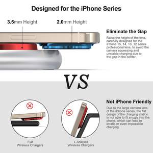 Nuevo Cargador Inalámbrico Magnético 3 en 1 Plegable, Base de Carga Rápida de Aleación de Aluminio para iPhone 17 Pro Max, iWatch y AirPods - Product Image 4