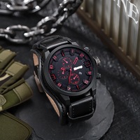 Reloj de Pulsera de Cuero con Esfera Grande Estilo Europeo Americano para Hombre, Versión Coreana de Moda, Estilo Estudiantil Personalizado, Especial para Tiktok, Fuerzas Especiales