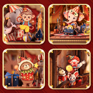 Cutebee Hot Bán 3D Câu Đố Bằng Gỗ Ttcb501 Động Vật Lễ Hội Tự Làm Âm Nhạc Hộp Tilt-A-Whirl Chế Độ Tự Làm Nhà Thu Nhỏ - Product Image 5