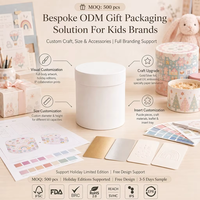 Tube cadeau en carton gris brillant BOPP fait main, recyclable, avec couvercle, OEM ODM pour conteneur de puzzle, artisanat, bijoux pour enfants, conforme FDA BRC RoHS
