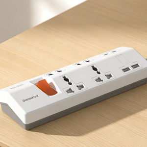 Prise de table universelle PRIMA-103U, 2 prises AC, courant nominal 13A, matériaux d'ingénierie de prévention des incendies, protection de la prise, porte - Product Image 1