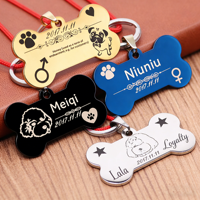 Collier personnalisé en métal avec texte, logo DIY, pendentif pour animaux de compagnie, cadeaux faits à la main, bijoux chinois, étiquettes nominatives, ODM OEM