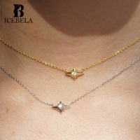 Offres Spéciales à la mode luxe Plata 925 argent Sterling Collares bijoux fins huit points étoile Unique pendentif colliers pour les filles