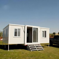 Casa Container Prefabbricata di Lusso Espandibile a Due o Tre Camere da Letto, Pieghevole e Portatile, 40 Piedi, con Doppia Ala, per Hotel