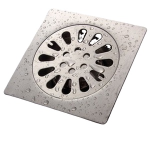 Siphon de sol en acier inoxydable 50 mm carré, anti-odeur, facile à nettoyer, double usage pour salle de bain et machine à laver - Product Image 5