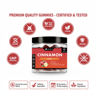 Gummies sans sucre à la cannelle de Ceylan en gros avec chrome pour soutenir la glycémie, l'énergie et la santé des articulations OEM ODM