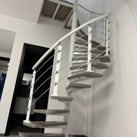 Escalier en colimaçon métallique, kit modulaire préfabriqué, utilisation intérieure/extérieure, conception robuste