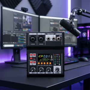 Console de mixage audio mini DJ 2 canaux 4226, carte son pour studio à domicile et diffusion en direct - Product Image 6