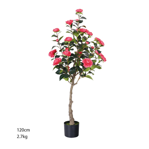 Camélia <span class=keywords><strong>en</strong></span> plastique, plante artificielle <span class=keywords><strong>en</strong></span> <span class=keywords><strong>pot</strong></span>, pour la décoration intérieure, le bureau, le jardin, décoration de la maison, plantes artificielles, plantes factices - Product Image 5