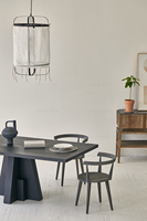 Ensemble de table à manger en bois de pin recyclé, style classique Wabi Sabi minimaliste bohème, table à manger en bois pour 6 personnes