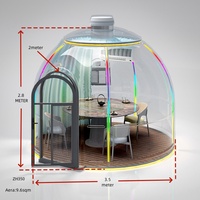 Pleine maison claire lucarne ronde Lamping Dome Igloo Tente Polycarbonate Dome House Room