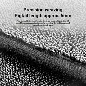 Toalla <span class=keywords><strong>de</strong></span> Microfibra para Auto, Durable, <span class=keywords><strong>de</strong></span> Secado Rápido, Premium, Absorbente, <span class=keywords><strong>de</strong></span> 600gsm, 700gsm, 800gsm, 900gsm, 1000gsm, Grande, <span class=keywords><strong>de</strong></span> una Sola Capa, con Logotipo Personalizado - Product Image 4