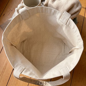 Sac fourre-tout en toile de coton biologique recyclé, imprimé sur mesure, grand format, réutilisable, avec logo - Product Image 5