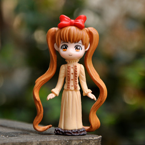 Robe princesse petite fille poupée 3D figurine d'<span class=keywords><strong>action</strong></span> pour enfants cadeau jouet Miniature Pvc artisanat ornement Figurines gâteau voiture décor de bureau - Product Image 6