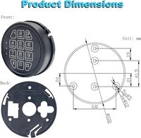 Clé principale de verrouillage de coffre-fort électronique en gros pour la sécurité de coffre-fort Blue-Tooth Wifi APP Gun Safe Digital Round Lock Cerradura