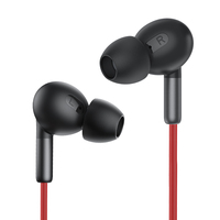 Écouteurs intra-auriculaires filaires pour jeux avec micro en silicone HD, fonction de silencieux à un bouton pour appels, musique et karaoké