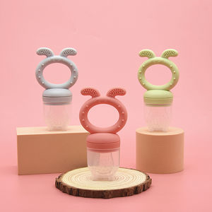 Venta al por mayor libre de BPA niño dentición juguete fruta comida alimentador chupete conejito silicona bebé mordedores - Product Image 4