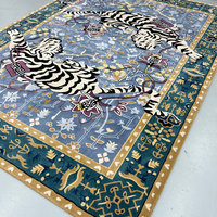 Tapis en acrylique tufté à la main, grand format, violet, motif animalier, pour salon, prix de gros, tapis de zone