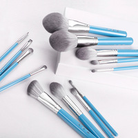 Ensemble de 13 pinceaux de maquillage professionnels, poils en fibres synthétiques, manches en bois, pour le correcteur, le maquillage du visage, des yeux et des lèvres