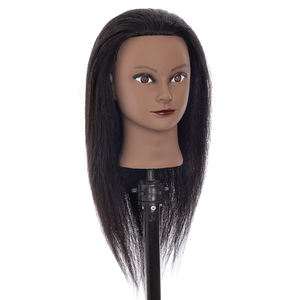 Cabeza <span class=keywords><strong>de</strong></span> Maniquí Femenina con Cabello 100% Humano para Prácticas <span class=keywords><strong>de</strong></span> Peinado y <span class=keywords><strong>Peluquería</strong></span>, Maniquí <span class=keywords><strong>de</strong></span> Cosmetología para Estilistas - Product Image 2