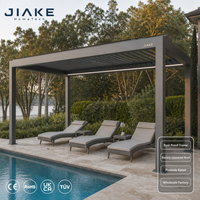 Jiake Rostfreie Aluminium-Pergola mit Elektrischem Lamellendach für Poolbereich und Garten, Großhandel ab Werk