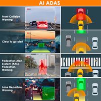 Caméra embarquée double objectif IPS la plus vendue, DVR avant 4K et arrière 1080P, ADAS BSD avec WiFi, écran tactile 10 pouces