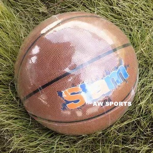 Pallone da Basket AW Brand 2024 in Pelle PU Marrone di Alta Qualità con Logo Personalizzato, 7 Misure, con Pompa e Rete per Allenamento - Product Image 2