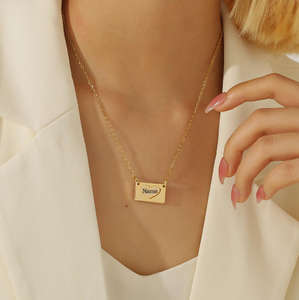 Collar con Medallón de Acero Inoxidable Personalizado, Grabado con Mensaje de Amor, Collar con Foto Conmemorativa, Regalo - Product Image 6