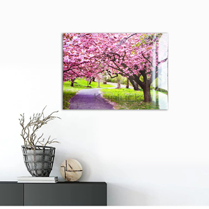 Màu đỏ marple cây phong cảnh tường nghệ thuật Canvas sơn với sơn mài - Product Image 6