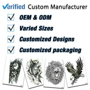 Achetez des tatouages temporaires personnalisés OEM, non toxiques, pour hommes et femmes, faux tatouages personnalisés - Product Image 5