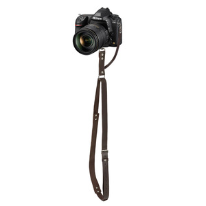 Sangle d'épaule réglable en cuir de vachette véritable pour appareil photo reflex numérique, style professionnel, marron café noir, 210g, légère - Product Image 3
