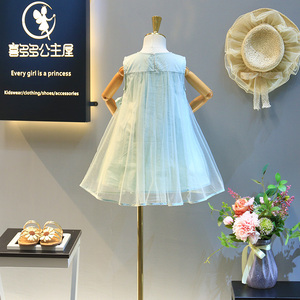 Nouvelle robe tunique moderne pour filles, style princesse, broderie ajourée, modèle formel Kaftan, designs Dubaï pour filles en été - Product Image 3