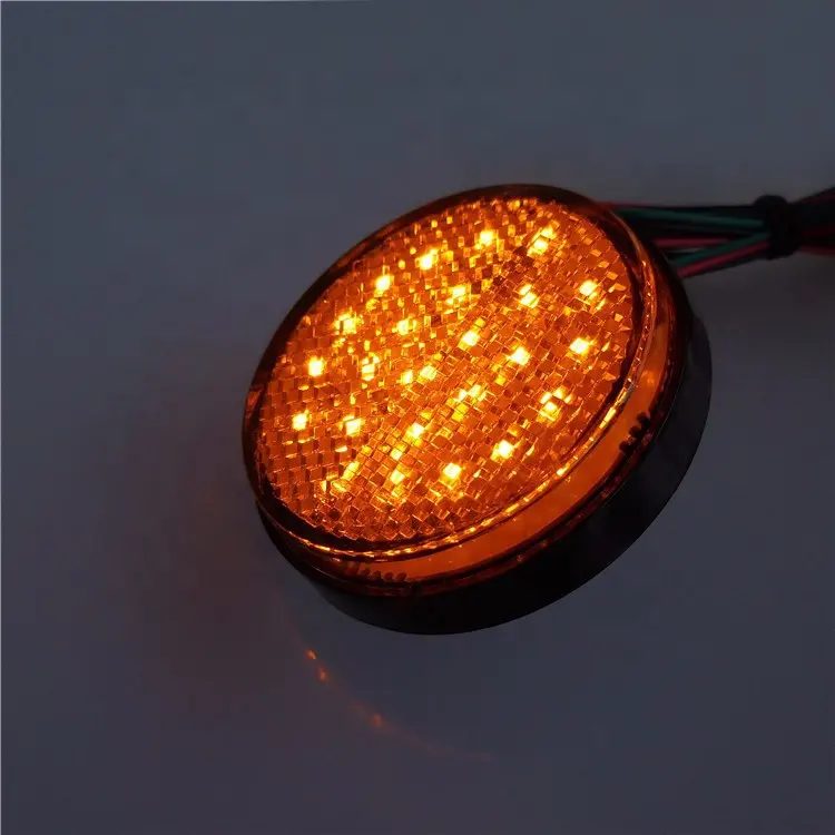 59mm Motorcycle Reflector, Round Plastic Reflectors, Motorcycle 24 SMD LED Rear Reflectors